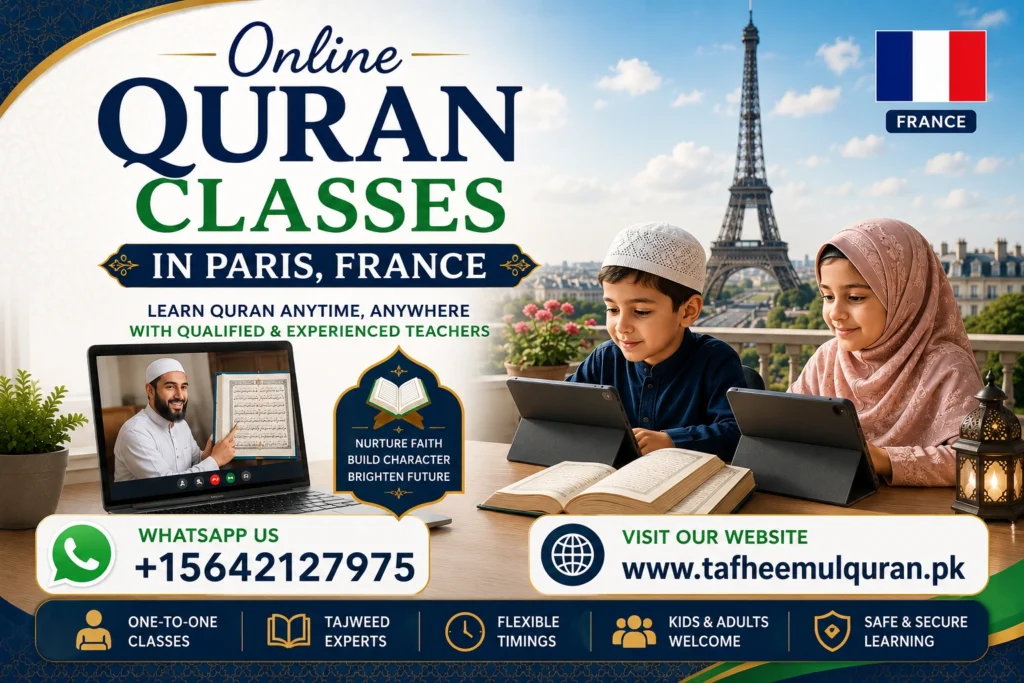 : Online Quran Classes in Paris, France for kids and adults with male and female tutors