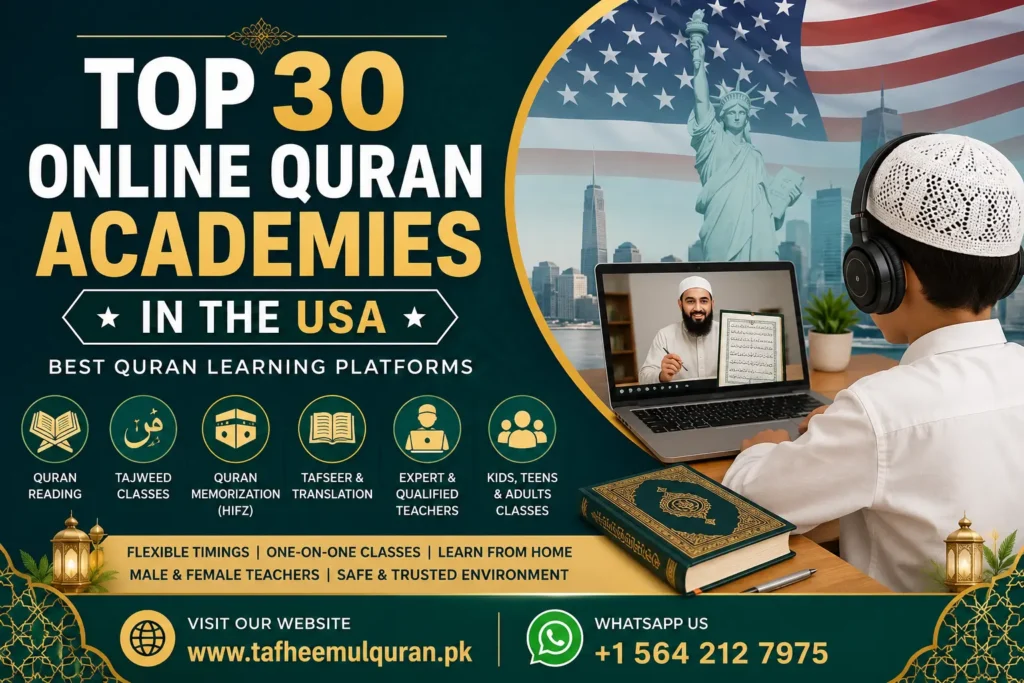 Top 30 Online Quran Academies in the USA and Best Quran Learning Platforms