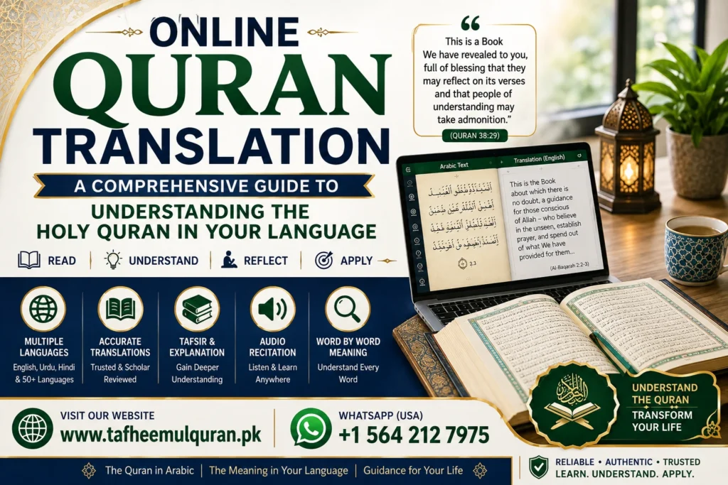 Online Quran translation guide for understanding the Holy Quran in your language