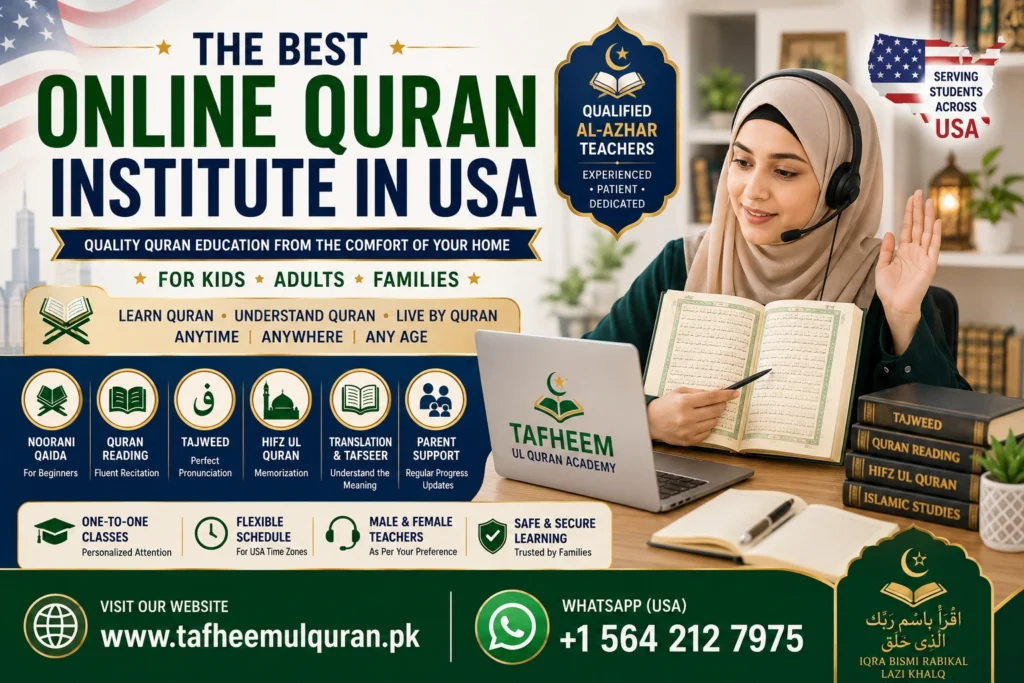 The Best online Quran institute in USA for kids adults and families
